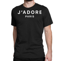 I Love Paris J Adore Paris France Black Graphic T Shirt Classic T-shirt | Artistshot