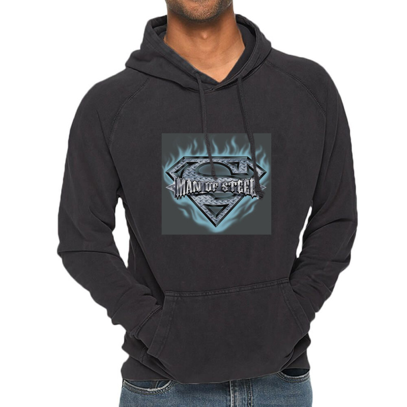 Man Of Steel Shield Vintage Hoodie | Artistshot