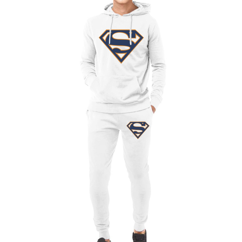 Navy And Orange Shield Hoodie & Jogger Set | Artistshot