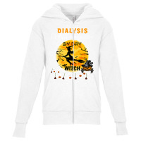 Dialysis Nurse By Day Witch By Night Halloween Nephrology Youth Zipper Hoodie | Artistshot