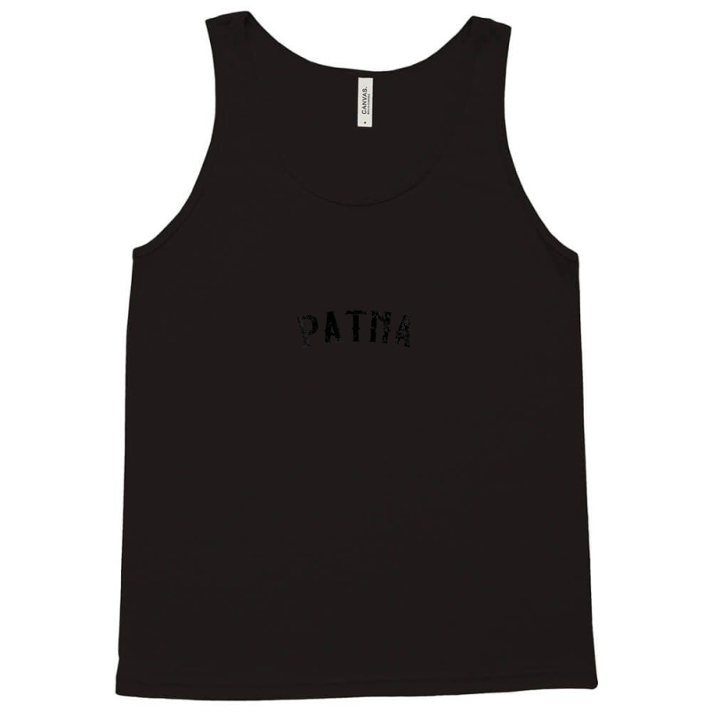 Patna India Vintage Black Text Apparel Tank Top by Color | Artistshot