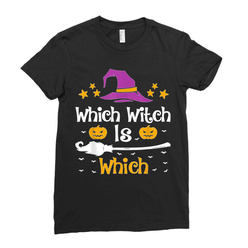 Which Witch Is Which Halloween Costume English Grammar Ladies Fitted T-Shirt by MaryTMcgoffin | Artistshot