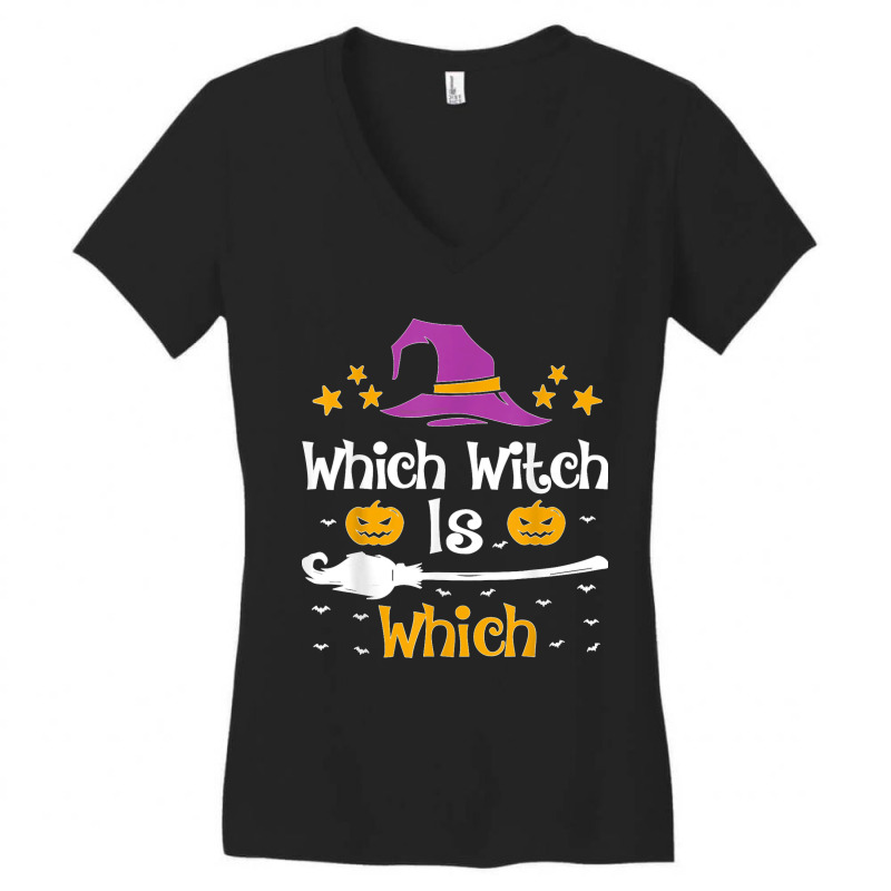 Which Witch Is Which Halloween Costume English Grammar Women's V-Neck T-Shirt by MaryTMcgoffin | Artistshot