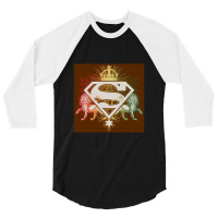 , Ornate Lion Shield 3/4 Sleeve Shirt | Artistshot