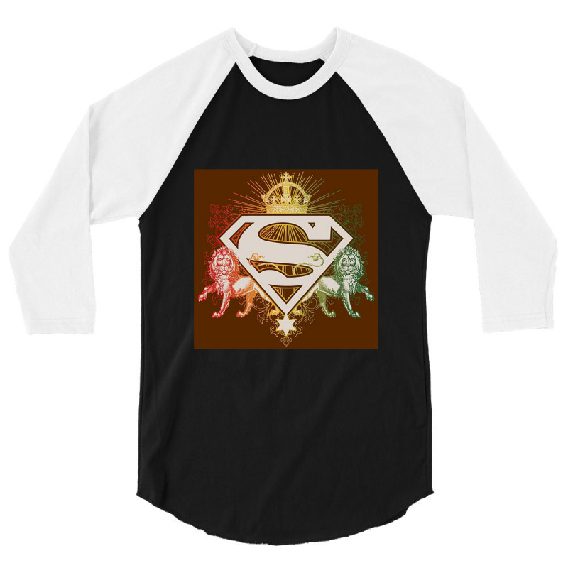 , Ornate Lion Shield 3/4 Sleeve Shirt | Artistshot