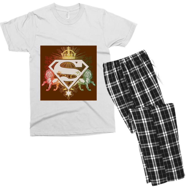 , Ornate Lion Shield Men's T-shirt Pajama Set | Artistshot