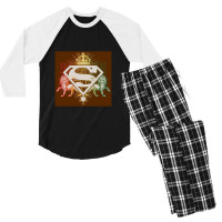 , Ornate Lion Shield Men's 3/4 Sleeve Pajama Set | Artistshot