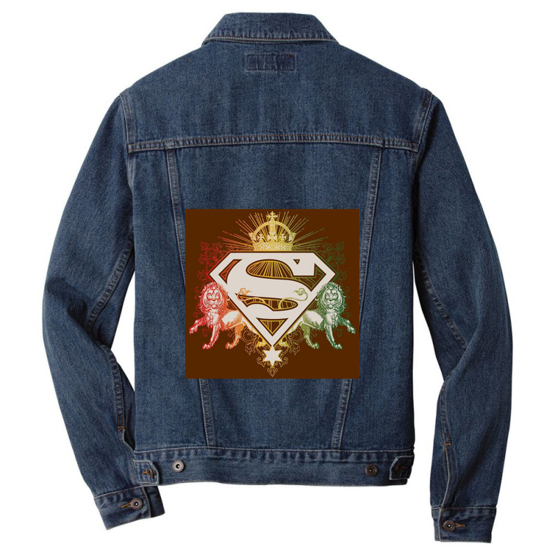 , Ornate Lion Shield Men Denim Jacket | Artistshot