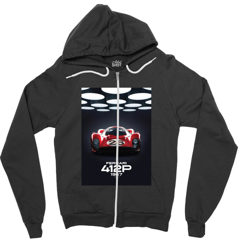 F 412p - 24 Hours Of Daytona Zipper Hoodie by ShawnMochol | Artistshot