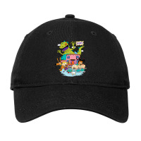 Rugrats Running Away From Reptar Adjustable Cap | Artistshot