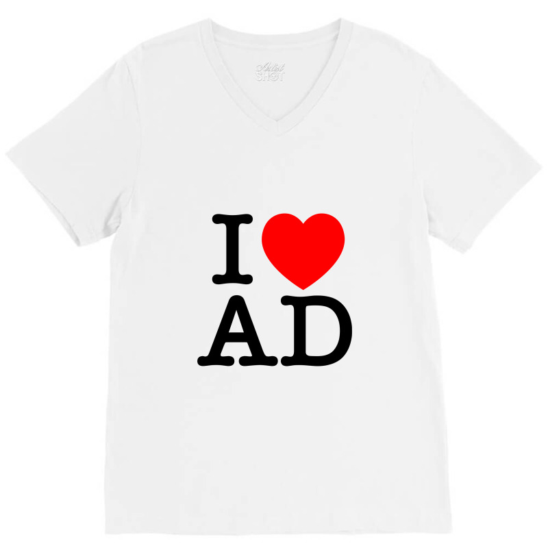 I Heart Ad V-neck Tee | Artistshot