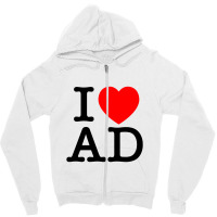 I Heart Ad Zipper Hoodie | Artistshot