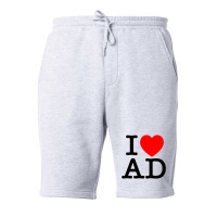 I Heart Ad Fleece Short | Artistshot