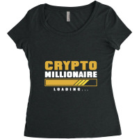 Crypto Millionaire Loading Women's Triblend Scoop T-shirt | Artistshot