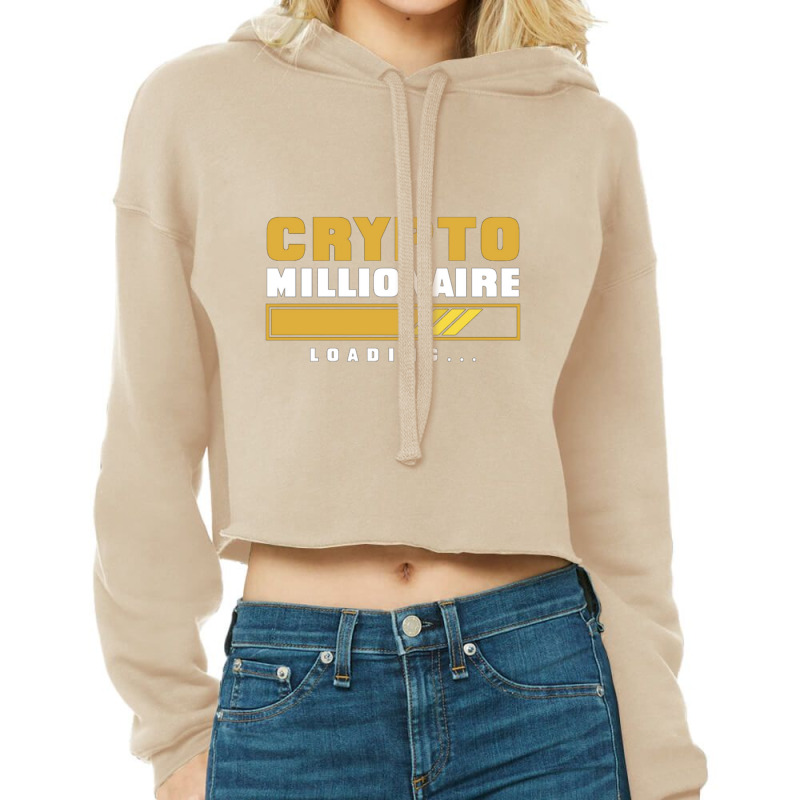 Crypto Millionaire Loading Cropped Hoodie by cm-arts | Artistshot