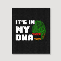 It's In My Dna Zambia Flag Fingerprint Men Women Portrait Canvas Print | Artistshot