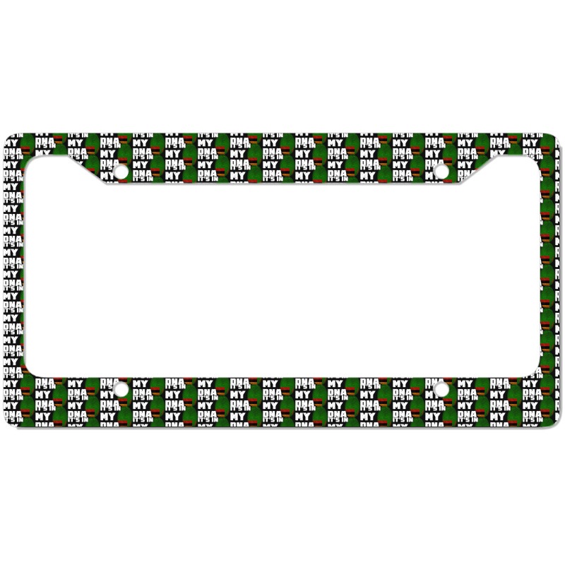 It's In My Dna Zambia Flag Fingerprint Men Women License Plate Frame by Outpost | Artistshot