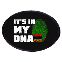 It's In My Dna Zambia Flag Fingerprint Men Women Oval Patch | Artistshot