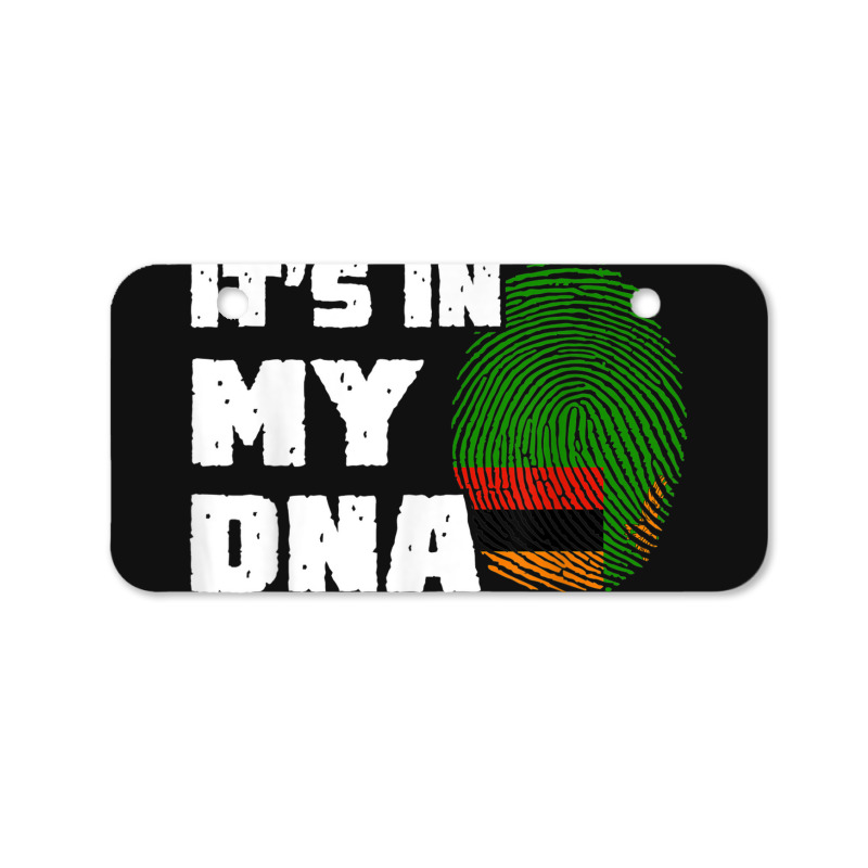 It's In My Dna Zambia Flag Fingerprint Men Women Bicycle License Plate by Outpost | Artistshot