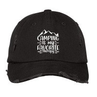 Camping Is My Favorite Therapy T Shirt Vintage Cap | Artistshot