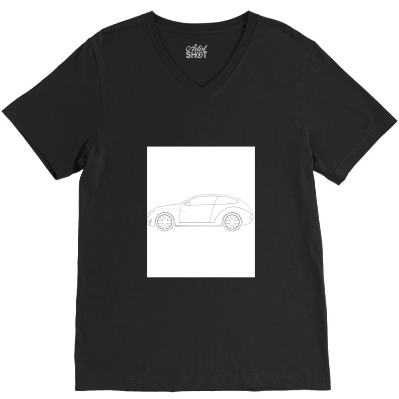 Car Technical Drawing - Shooting Brake 1 V-neck Tee | Artistshot