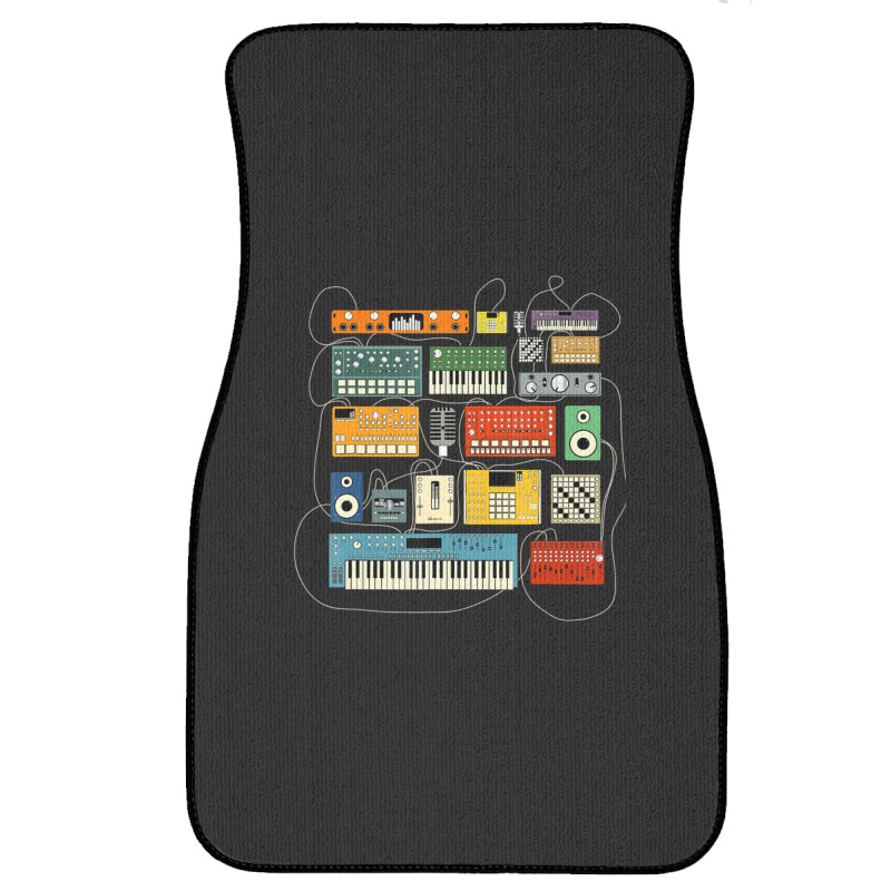 Synthesizer And Drum Machine For Electronic Musician Front Car Mat | Artistshot