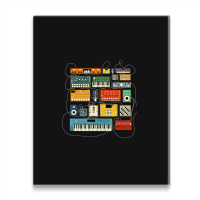 Synthesizer And Drum Machine For Electronic Musician Metal Print Vertical | Artistshot