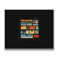 Synthesizer And Drum Machine For Electronic Musician Metal Print Horizontal | Artistshot