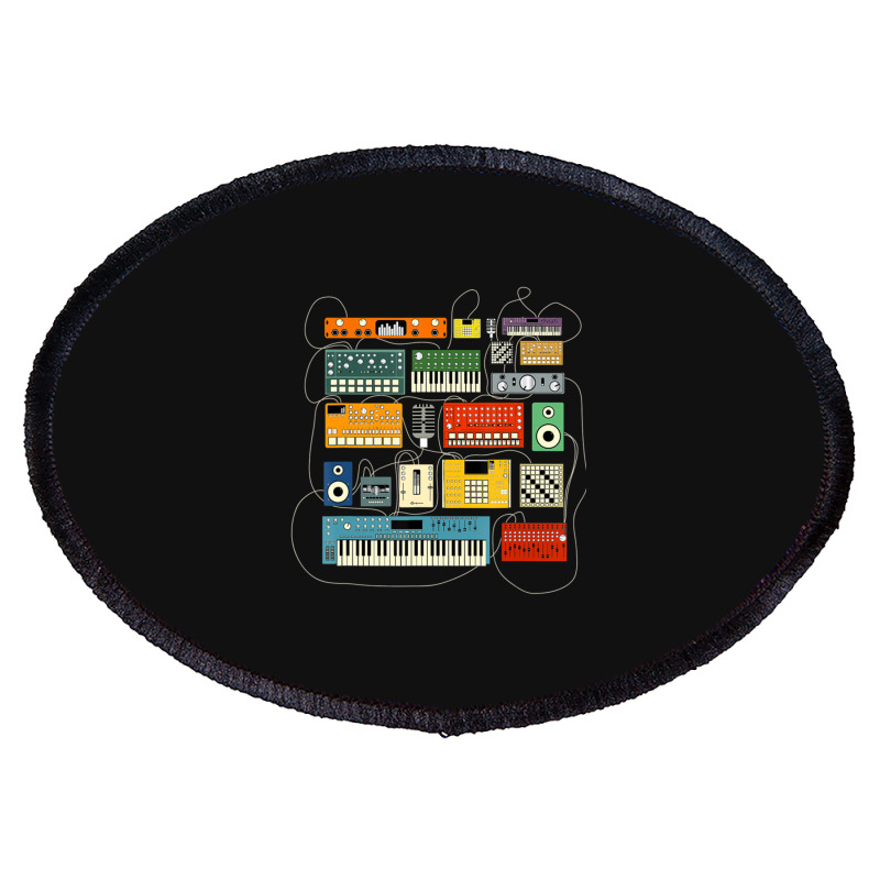 Synthesizer And Drum Machine For Electronic Musician Oval Patch | Artistshot