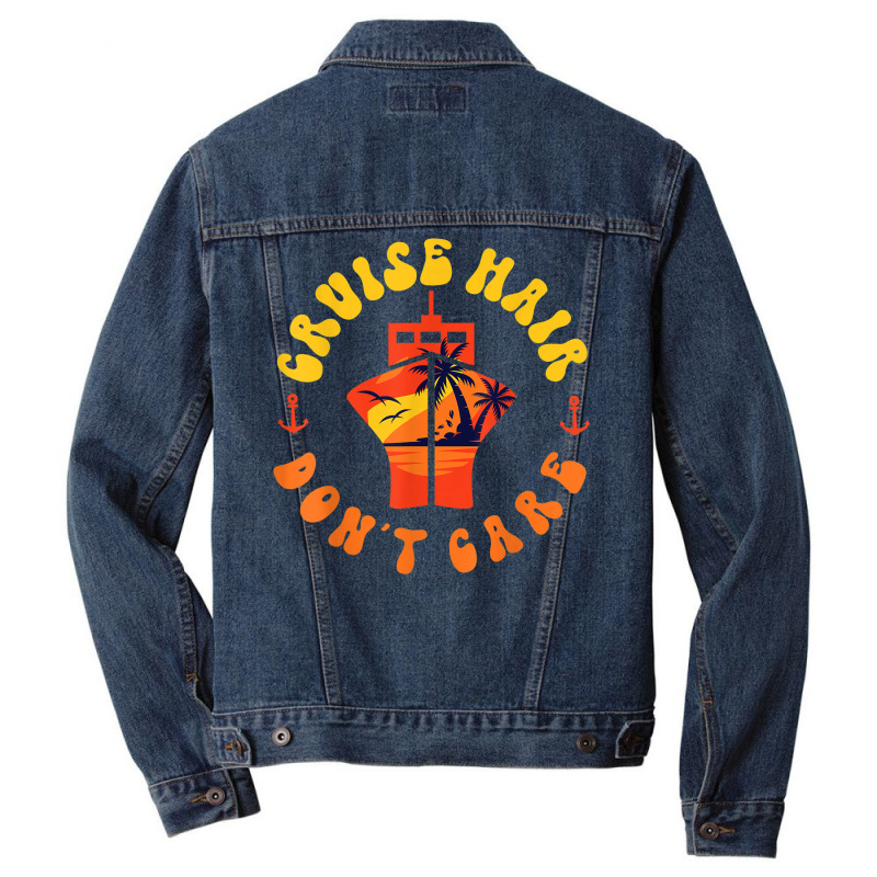 Cruise Ship Vacation Girl Cruise Hair Don't Care Men Denim Jacket | Artistshot