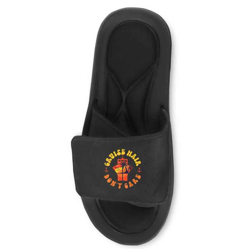 Cruise Ship Vacation Girl Cruise Hair Don't Care Slide Sandal | Artistshot