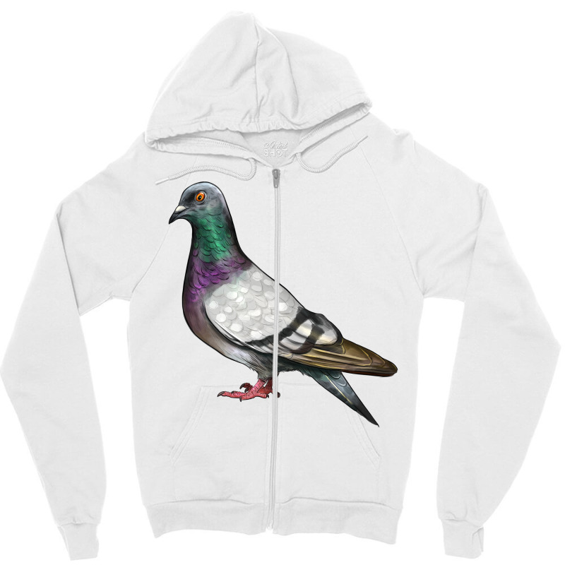 Pigeon Zipper Hoodie | Artistshot