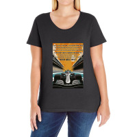 Car Racing There's A Point At 7000 Rpm Orange Poster Ladies Curvy T-shirt | Artistshot