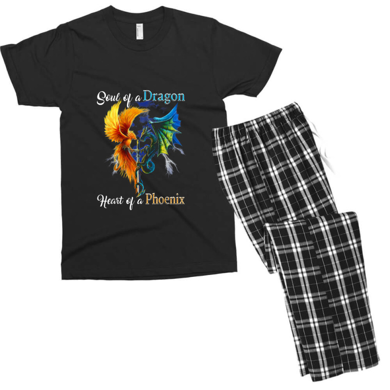 Soul Of A Dragon Heart Of A Phoenix T Shirt Men's T-shirt Pajama Set by cm-arts | Artistshot