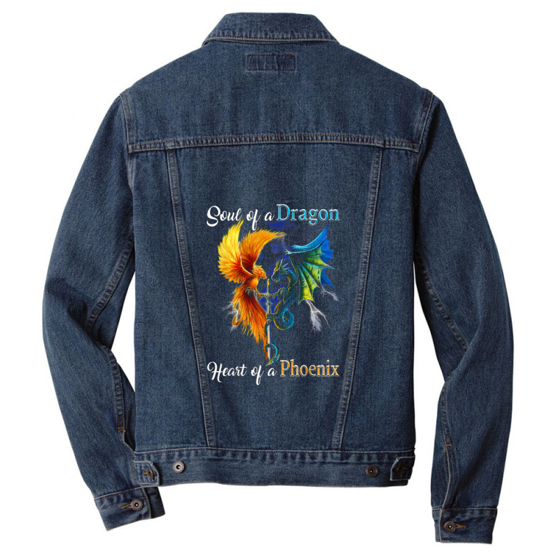 Soul Of A Dragon Heart Of A Phoenix T Shirt Men Denim Jacket by cm-arts | Artistshot