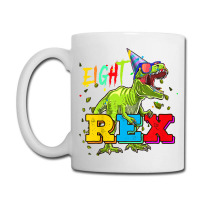 Kids Eight Rex 8th Birthday Gifts Eighth Dinosaur 8 Year Old Boy Coffee Mug | Artistshot