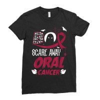 Scare Away Oral Cancer Scary Halloween Costumes Ladies Fitted T-shirt | Artistshot