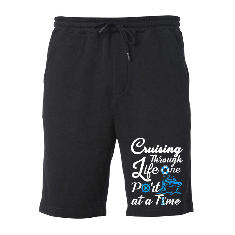 Cruising Through Life One Port At A Time Men Women And Youth Fleece Short | Artistshot