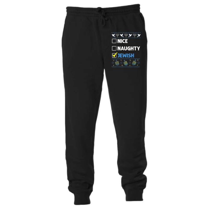 Nice Naughty Jewish Hanukkah Ugly Christmas Chanukah Unisex Jogger | Artistshot