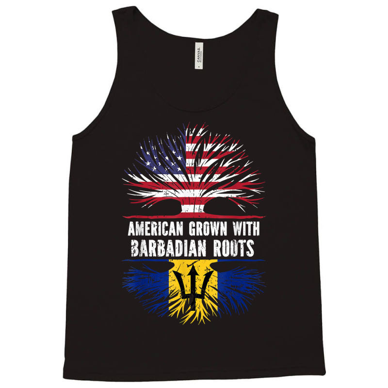 American Grown With Barbadian Roots Usa Flag Barbados Tank Top by pennyWelborn | Artistshot