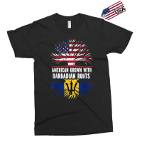 American Grown With Barbadian Roots Usa Flag Barbados Exclusive T-shirt | Artistshot