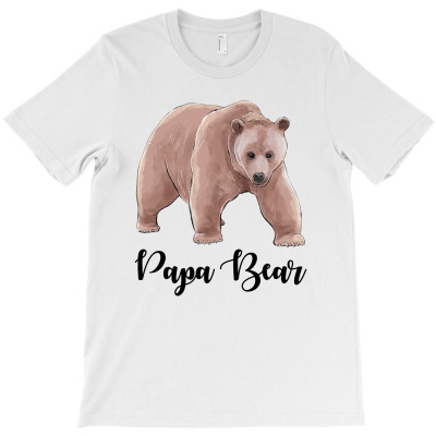 Watercolor Cute Bear Family Matching Papa Bear T-shirt Designed By Kevin Acen