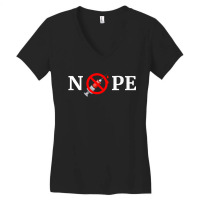 Nope Anti Vaccine Mandate Antivax Women's V-neck T-shirt | Artistshot