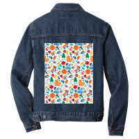 Cozy-winter-cartoon-seamless-pattern---winter-christmas- Men Denim Jacket | Artistshot