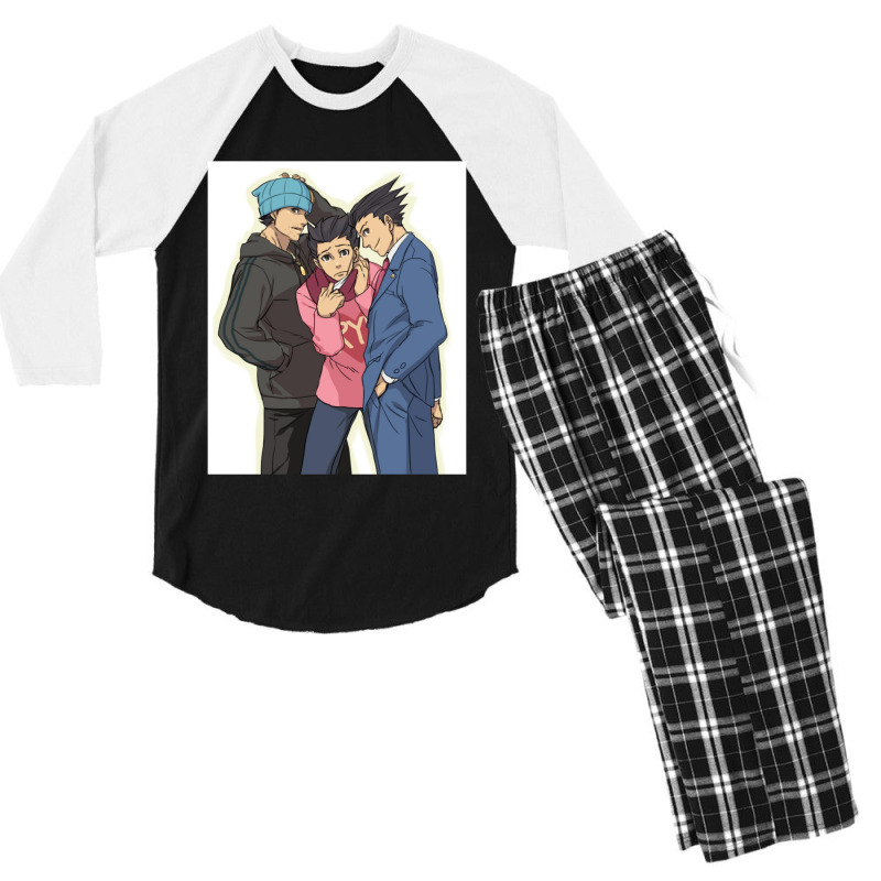 Ace Attorney - Phoenix Wright Men's 3/4 Sleeve Pajama Set | Artistshot