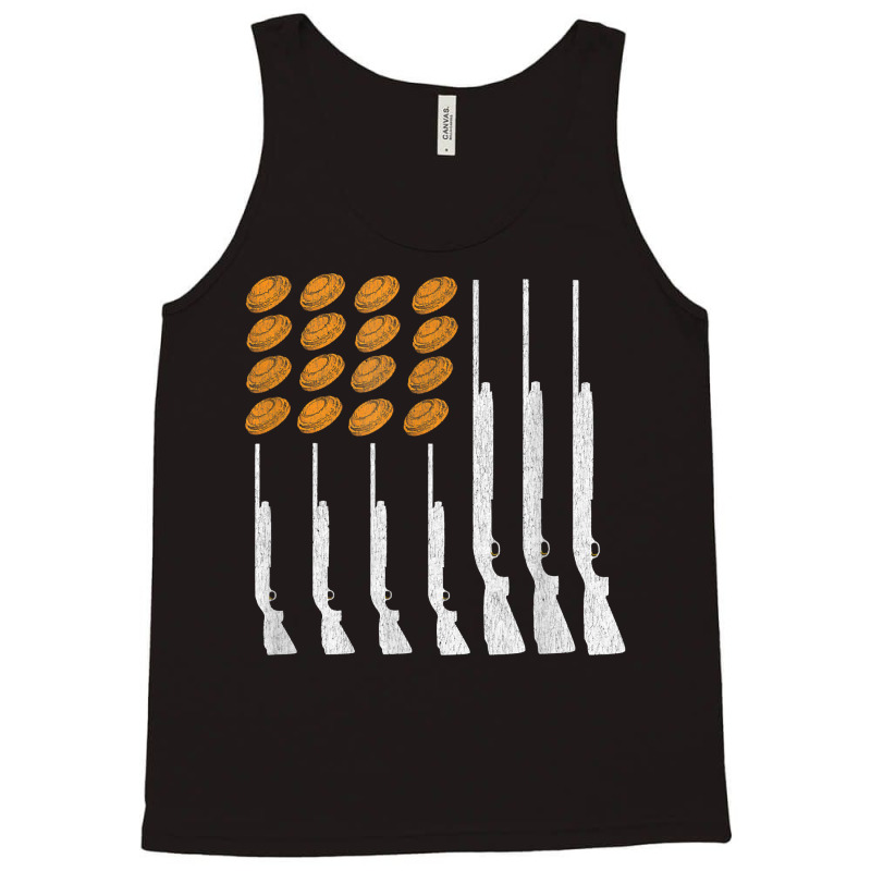 Clay Target Shooting Trap Skeet American Flag Patriotic Tank Top | Artistshot