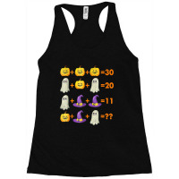 Math Equation Pumpkin Ghost Witch Bat Halloween Teacher Racerback Tank | Artistshot