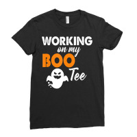 Funny Working On My Bootee Halloween Booty Glutes Ladies Fitted T-shirt | Artistshot