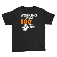 Funny Working On My Bootee Halloween Booty Glutes Youth Tee | Artistshot