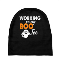 Funny Working On My Bootee Halloween Booty Glutes Baby Beanies | Artistshot